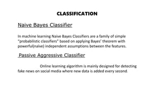 Fake news detection | PPTX | Programming Languages | Computing