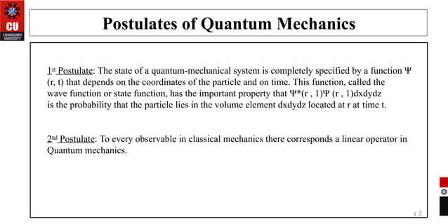 QUANTUM MECHANICS NOTES FOR CSIR NET visual data 5
