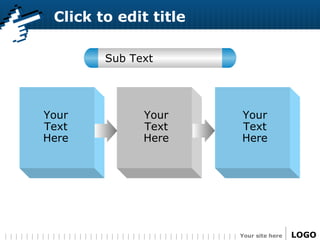 Click to edit title Your Text Here Your Text Here Your Text Here Sub Text 