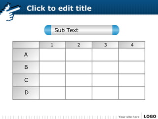 Click to edit title 1 2 3 4 A B C D Sub Text 
