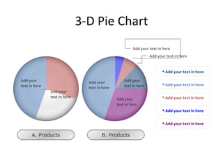 3-D Pie Chart A. Products Add your text in here Add your text in here B. Products Add your text in here Add your text in here Add your text in here Add your text in here Add your text in here Add your text in here Add your text in here Add your text in here Add your text in here Add your text in here 