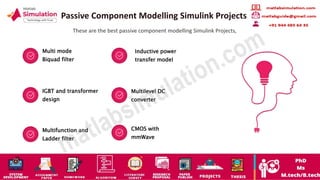 Passive Component Modelling Simulink Research Projects | PPTX