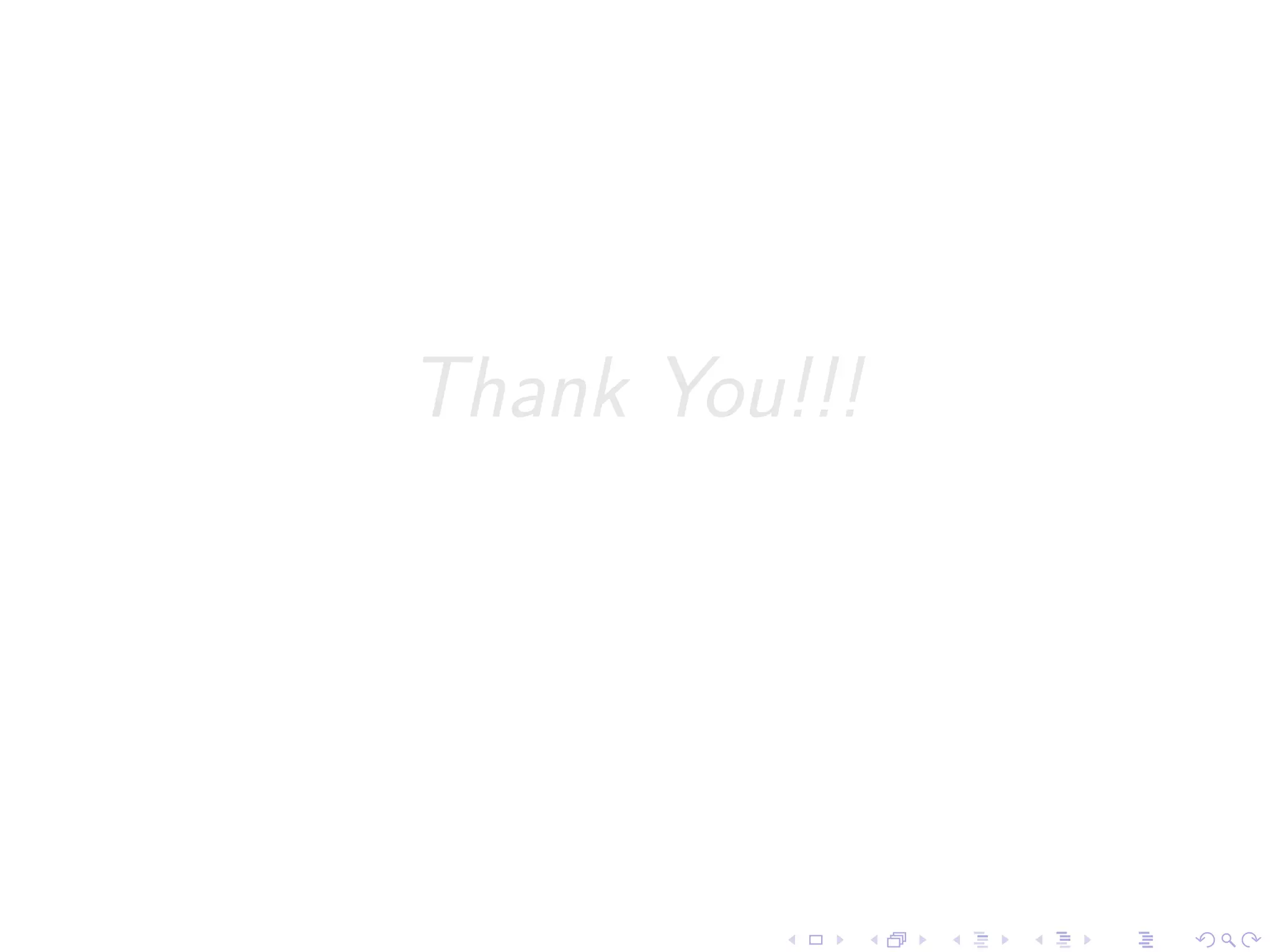 Thank You!!!




         .     .   .   .   .   .
 