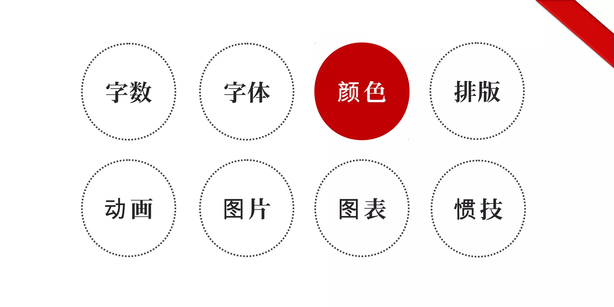 字数
片图 技惯
排版
画动 表图
字体 色颜
 