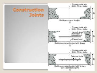 Construction
      Joints




               Placing and Finishing Concrete
 