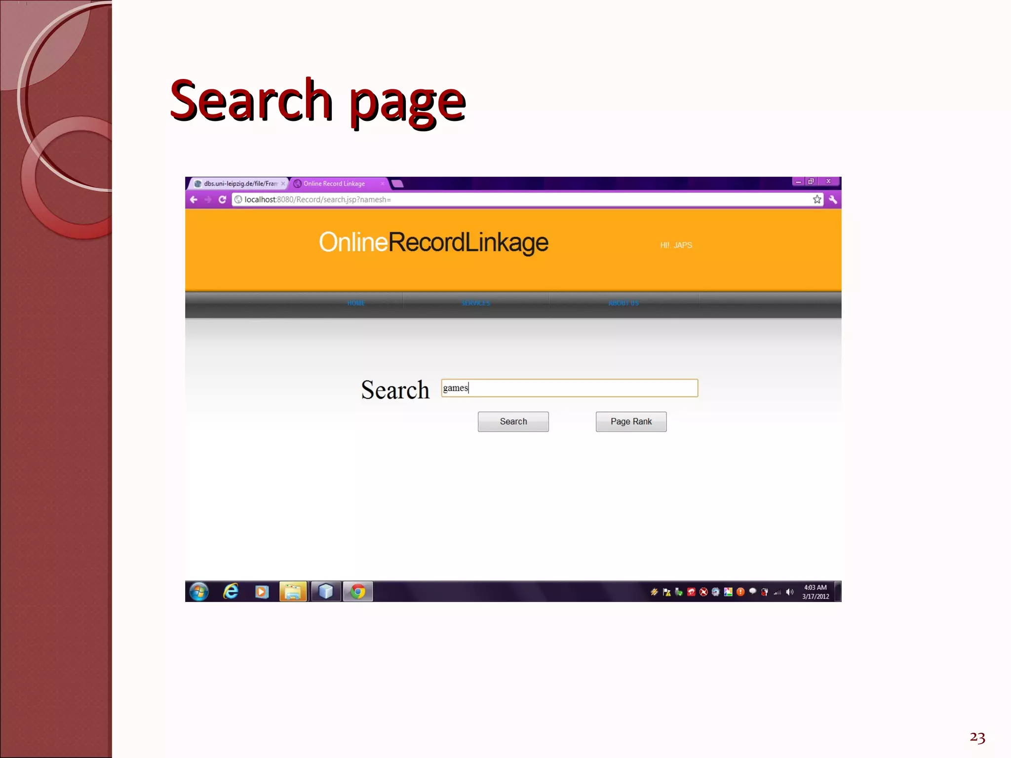 Search page




              23
 