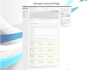 Manage Content of Page
 