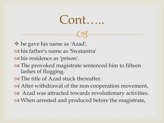 Chandra Shekhar Azad | PPTX