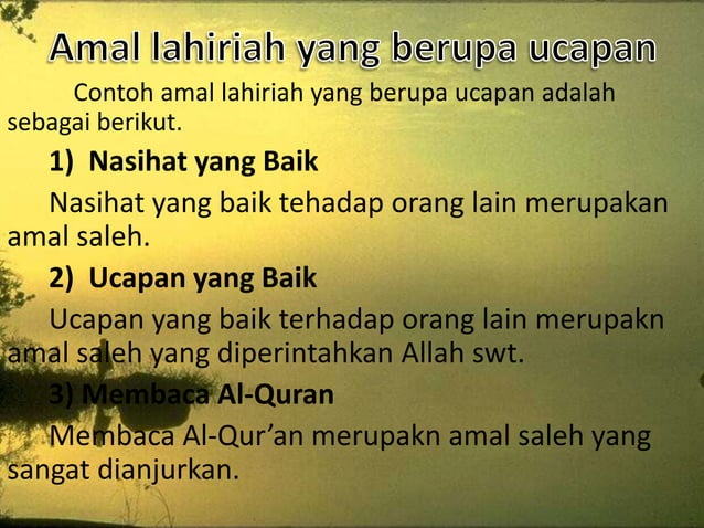 Amal ibadah Lahiriah | PPT