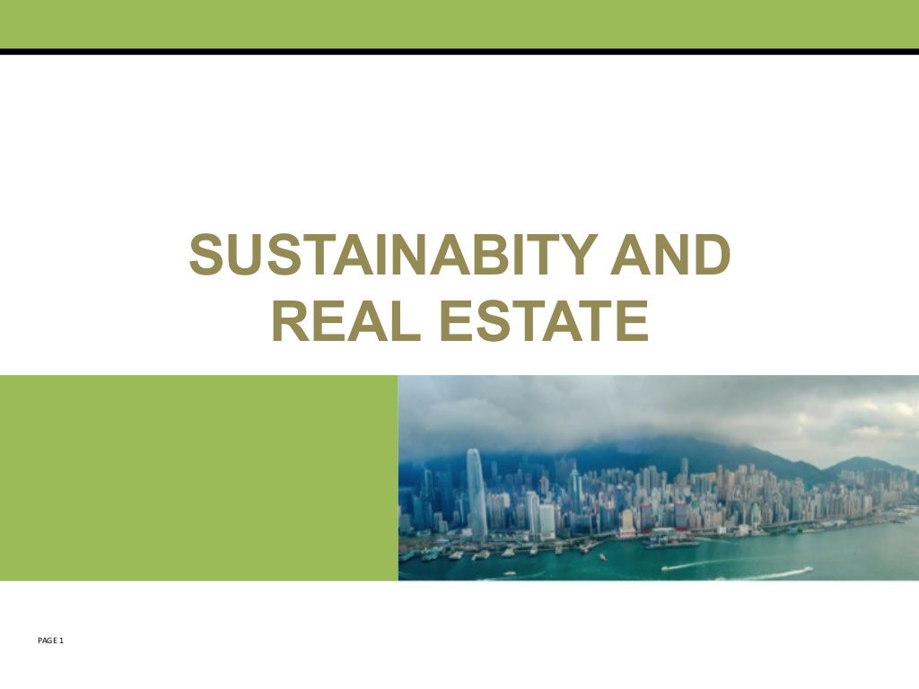Sustainability & Real Estate