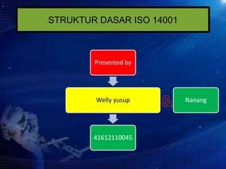 STRUKTUR DASAR ISO 14001

Presented by

Welly yusup

41612110045

Nanang

 