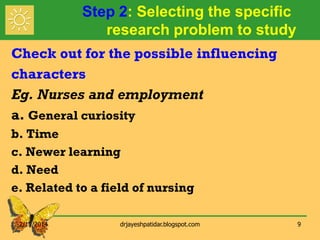 Ppt. selection of research problem | PDF