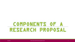 Ppt. developing a research proposal | PDF