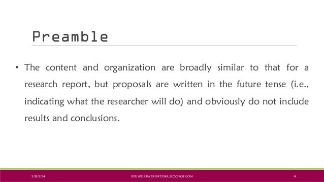 Example of preamble in research image