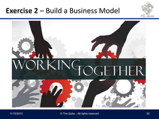 Exercise 2 – Build a Business Model
11/10/2013 © The Qube – All rights reserved 30
 