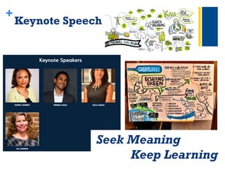 +
Keynote Speech	
 
Seek Meaning
Keep Learning	
 
 