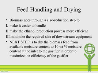 Production of mixed alcohol fuels from Biomass | PPT