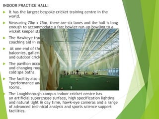 presentation on the literature and case study of cricket stadium  Slide 110