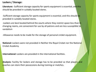 presentation on the literature and case study of cricket stadium  Slide 124