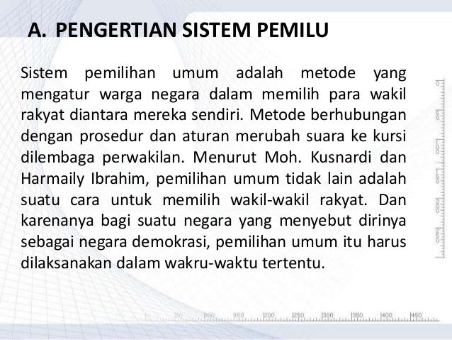 Bagaimanakah sistem pemilu di Indonesia? - Politik 