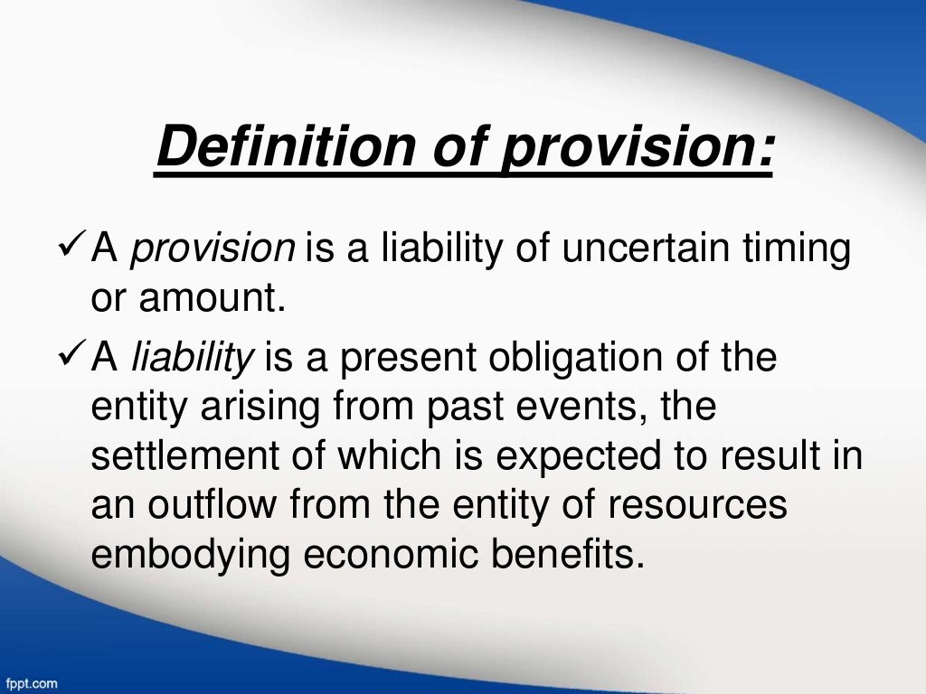provision, contingent liabilities and contingent asset