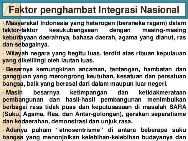 Ppt Integrasi Nasional Dari Kelompok 2 Prodi Pend Bk Unsri
