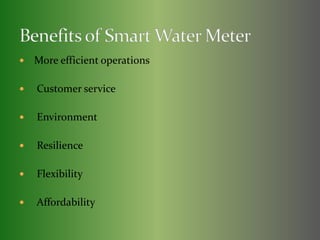  More efficient operations 
 Customer service 
 Environment 
 Resilience 
 Flexibility 
 Affordability 
 