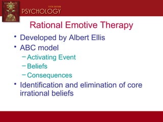 Aaron Beck’s Cognitive Therapy
• Problems due to negative cognitive bias
that leads to distorted perceptions and
interpret...