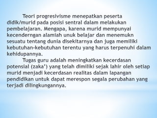Power Point progresivisme dalam pendidikan | PPTX