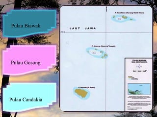 Pulau Biawak
Pulau Gosong
Pulau Candakia
 