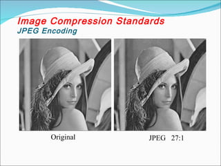 Original JPEG 27:1
Image Compression Standards
JPEG Encoding
 