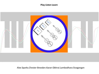 Play Listen Learn
Alex Sparks.Chester Breeden.Karan Obhrai.Lambodhara Sivagangan
Logo
 