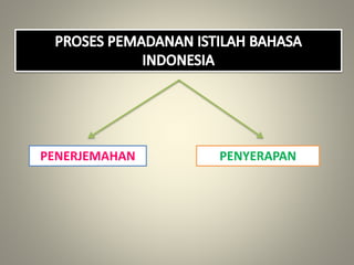 PENERJEMAHAN PENYERAPAN
 