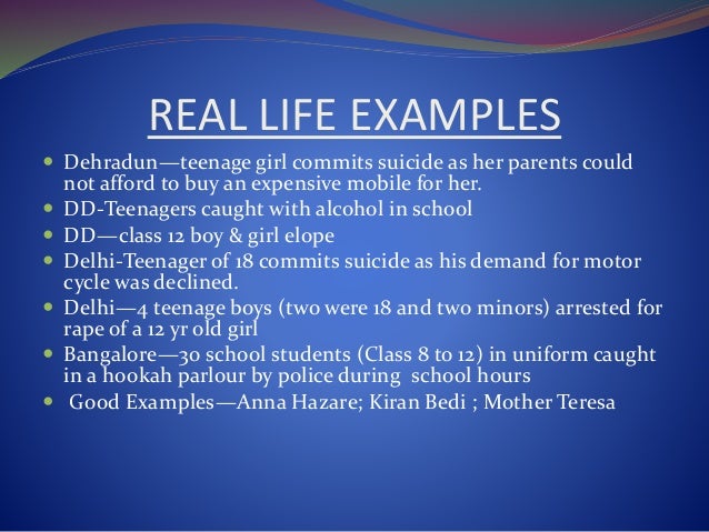 examples of teenage suicide