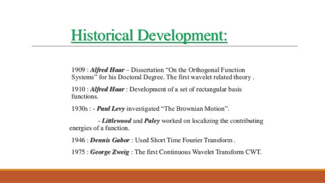 Wavelet phd thesis