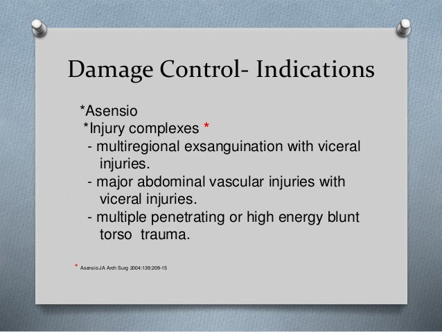 damage control surgery