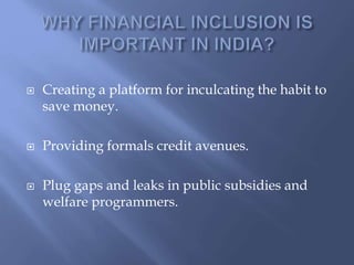 Project report on financial inclusion | PPTX