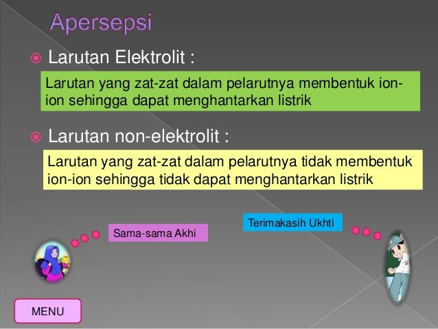 Media Pembelajaran Larutan Elektrolit dan Non-elektrolit