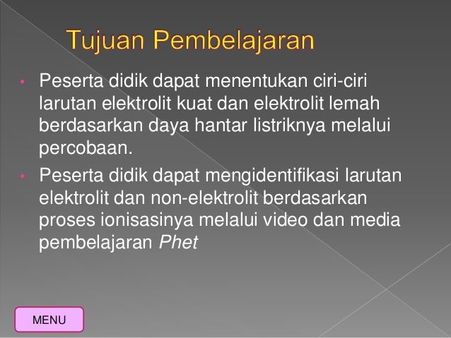 Media Pembelajaran Larutan Elektrolit dan Non-elektrolit