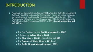 Ppt on DMRC | PPTX