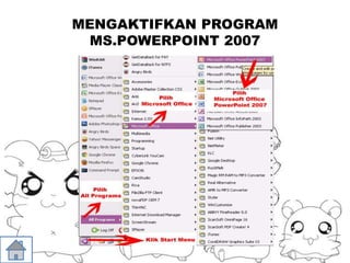 MENGAKTIFKAN PROGRAM
MS.POWERPOINT 2007
 