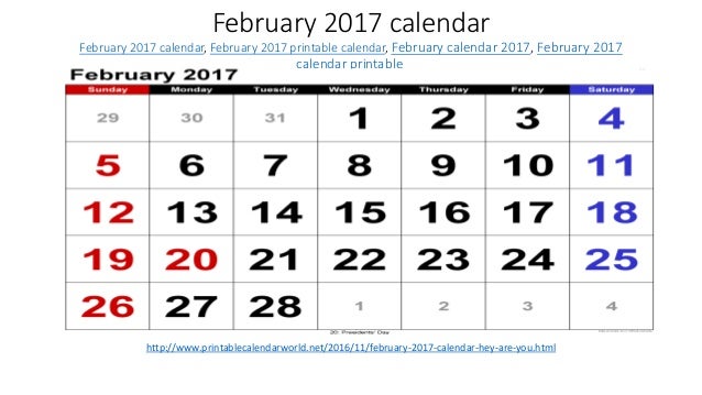 2017 printable calendar