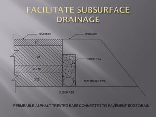 PERMEABLE ASPHALT TREATED BASE CONNECTED TO PAVEMENT EDGE DRAIN
 