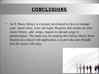 Ppt for Online music store