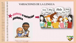 VARIACIONES DE LA LENGUA
1
 