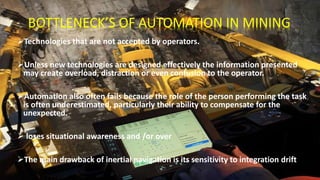 AUTOMATION AND REMOTE CONTROL IN MINING | PPTX
