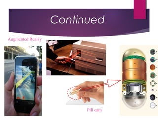 Continued
Augmented Reality
Pill cam
 
