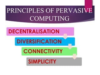 PRINCIPLES OF PERVASIVE
COMPUTING
 