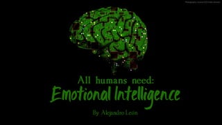 All humans need:
Emotional Intelligence
By Alejandro León
Photography: License CCO Public Domain
 