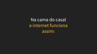 Na cama do casal
a internet funciona
assim:
 